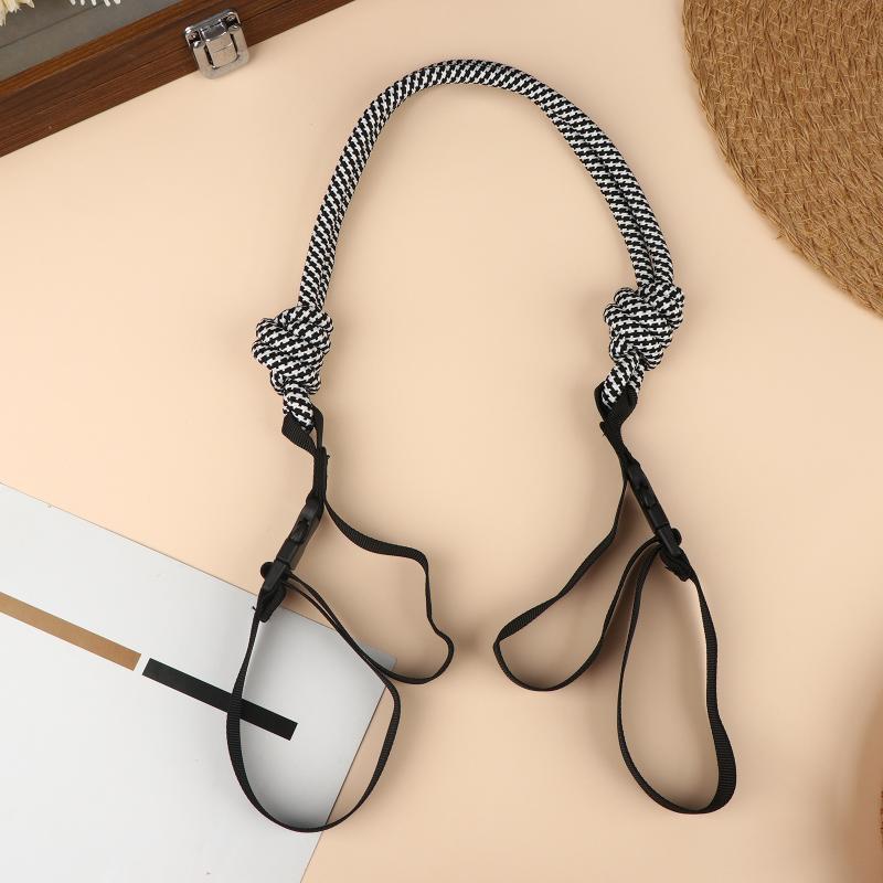 Knotted Nylon Bag Strap Anti-slip Adjustable Wide Shoulder Replacement Strap for Backpack Purse Office Use