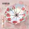 Three-fold tulip handle parasol sunscreen colored glue sun umbrella men's and women's simple folding umbrella