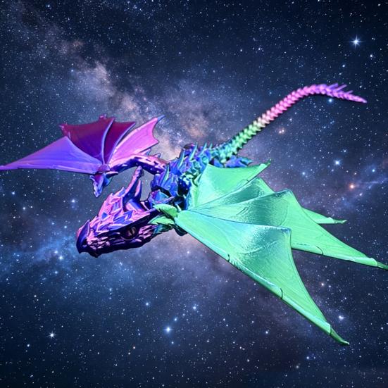 3D Printed Dragon Toy, Articulated Bird Fidget, Dragon Figurine with Movable Joints, Animal Action Figure for Kids Adults Stress Relief