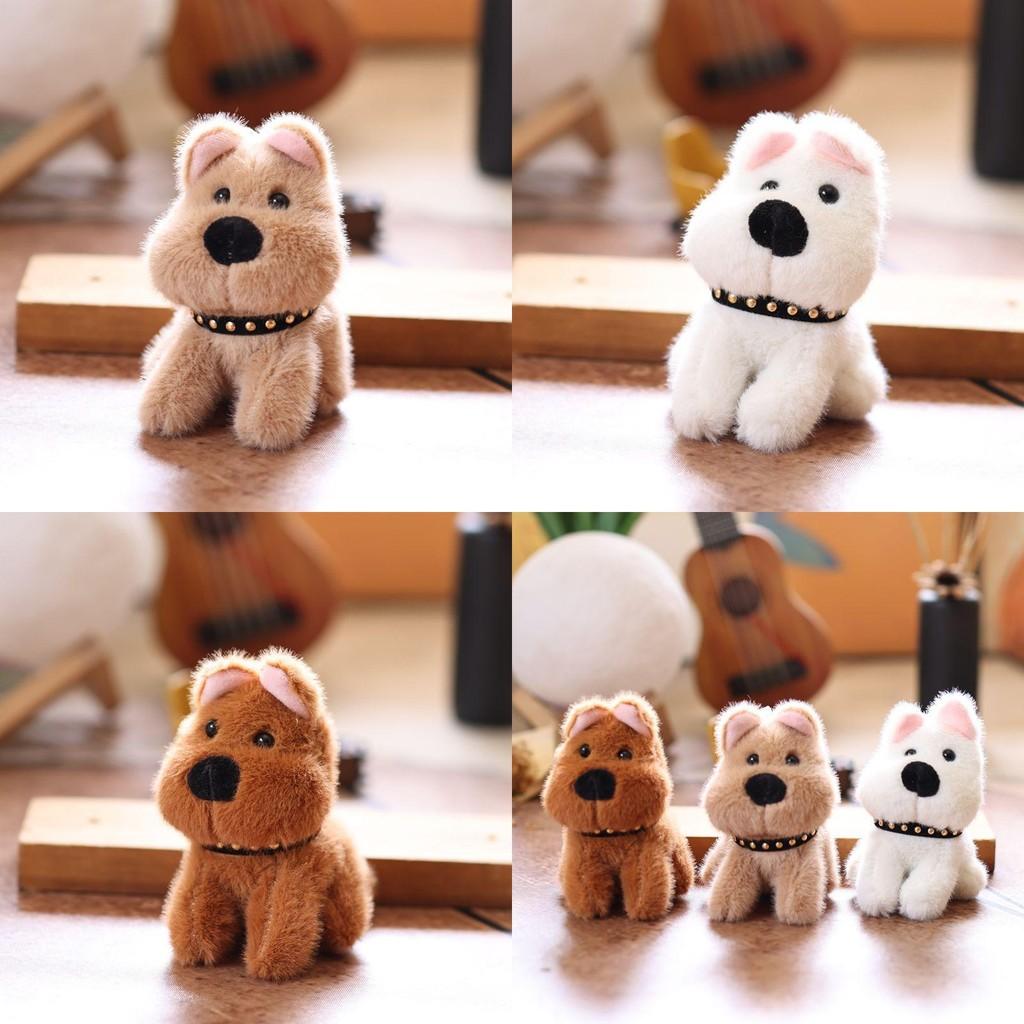 West Highland Plush Dog Doll With Key Chain And Pp Cotton Filling For Bag Decor