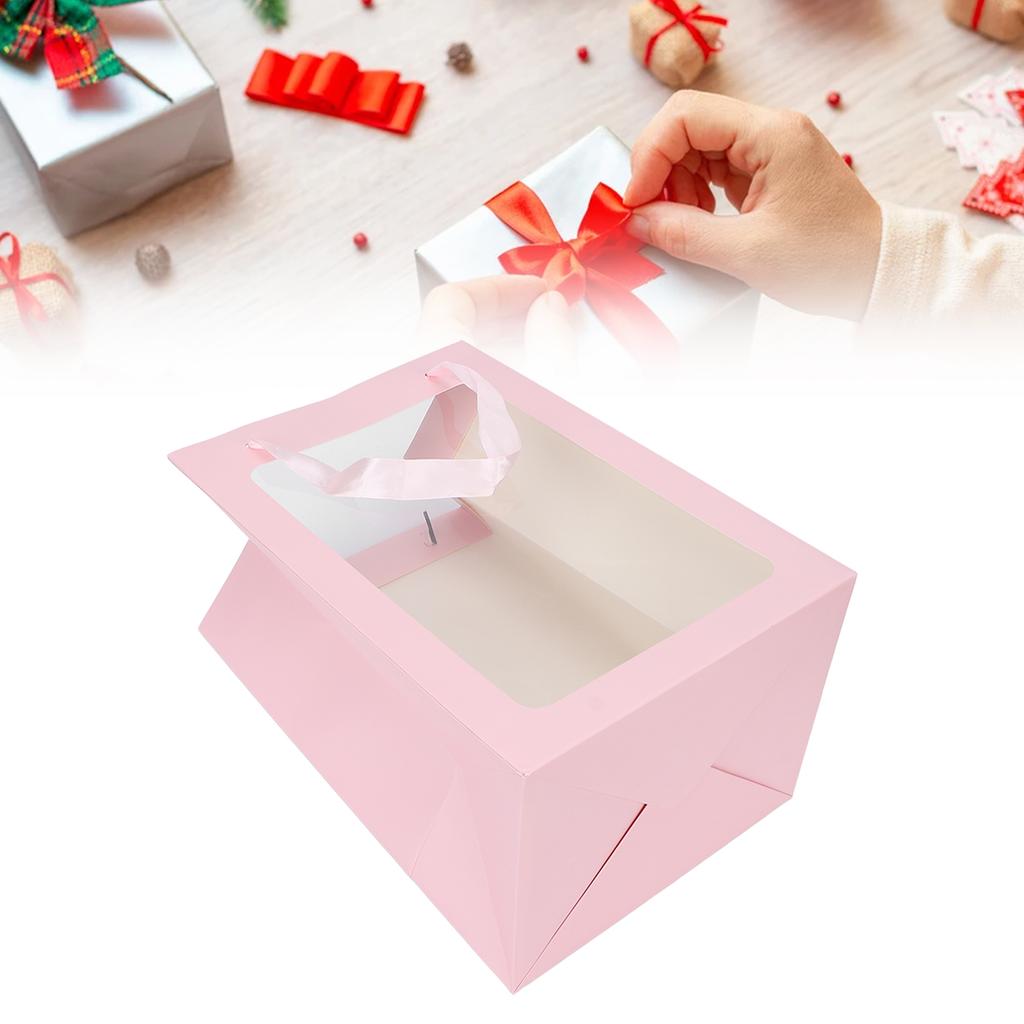 Large Paper Bag Open Window Paper Party Gift Bags for Christmas Birthdays Favors Packages