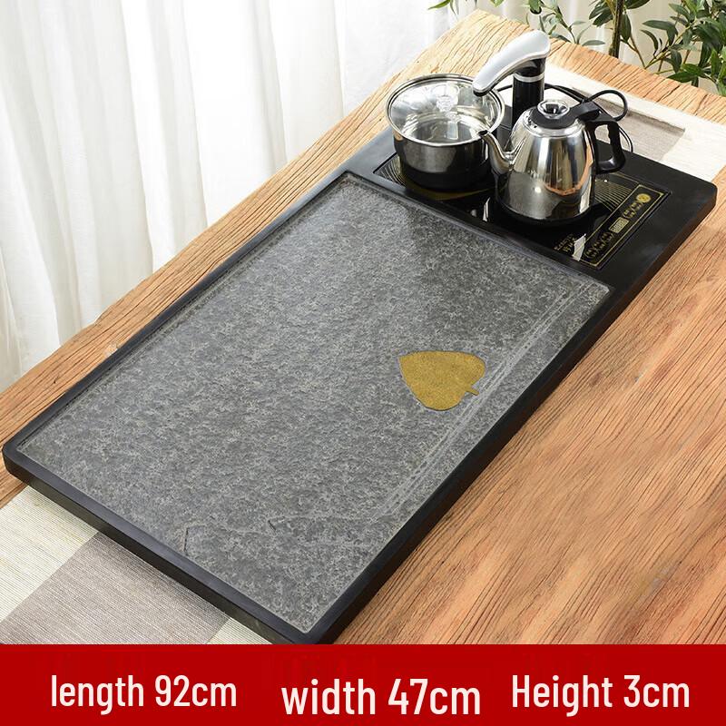 

Chaxun Automatic Black Stone Tea Set - Bodhi Leaf Design