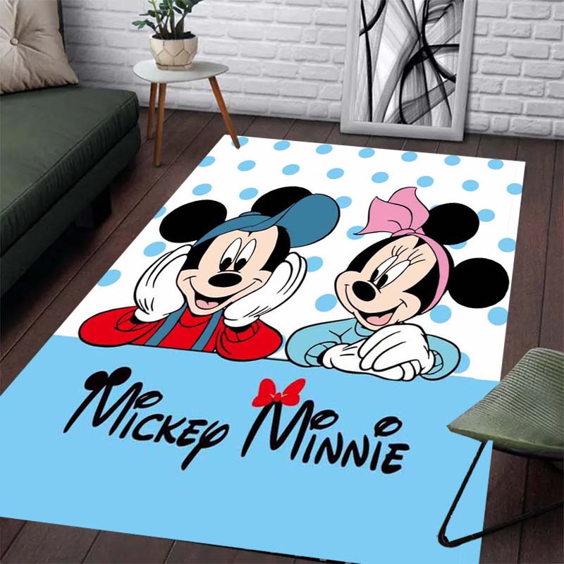 Minnie and Mickey Print Pattern Carpets - Anti-slip Kitchen MATS, Outdoor Carpets, Home and Bedroom Decorations, Birthday Gifts.