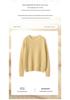 Women's Cashmere Color Block Cable Knit Sweater - Round Neck, Long Sleeve, Loose Fit