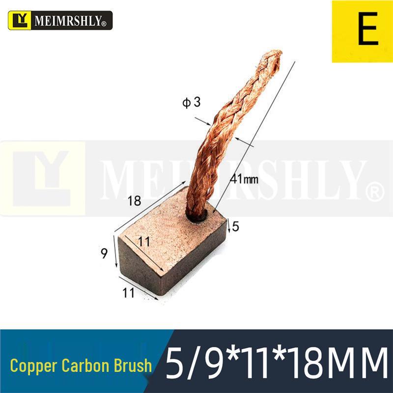 Compatible Carbon Brushes for Valeo, Remy, Jenory, Hanla Alternators - 4.5x6.5x17 mm, High Wear Resistance