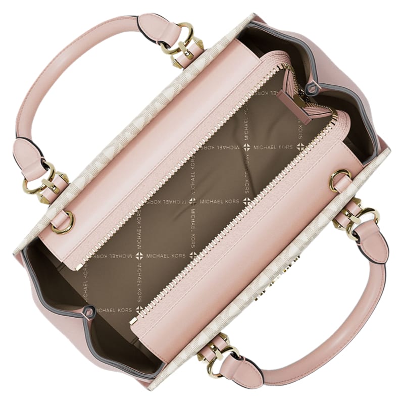 MICHAEL KORS Marilyn Coated Canvas Handbag Small Women's Light Pink 35F5G6AM1B-PWD BLSH MLT