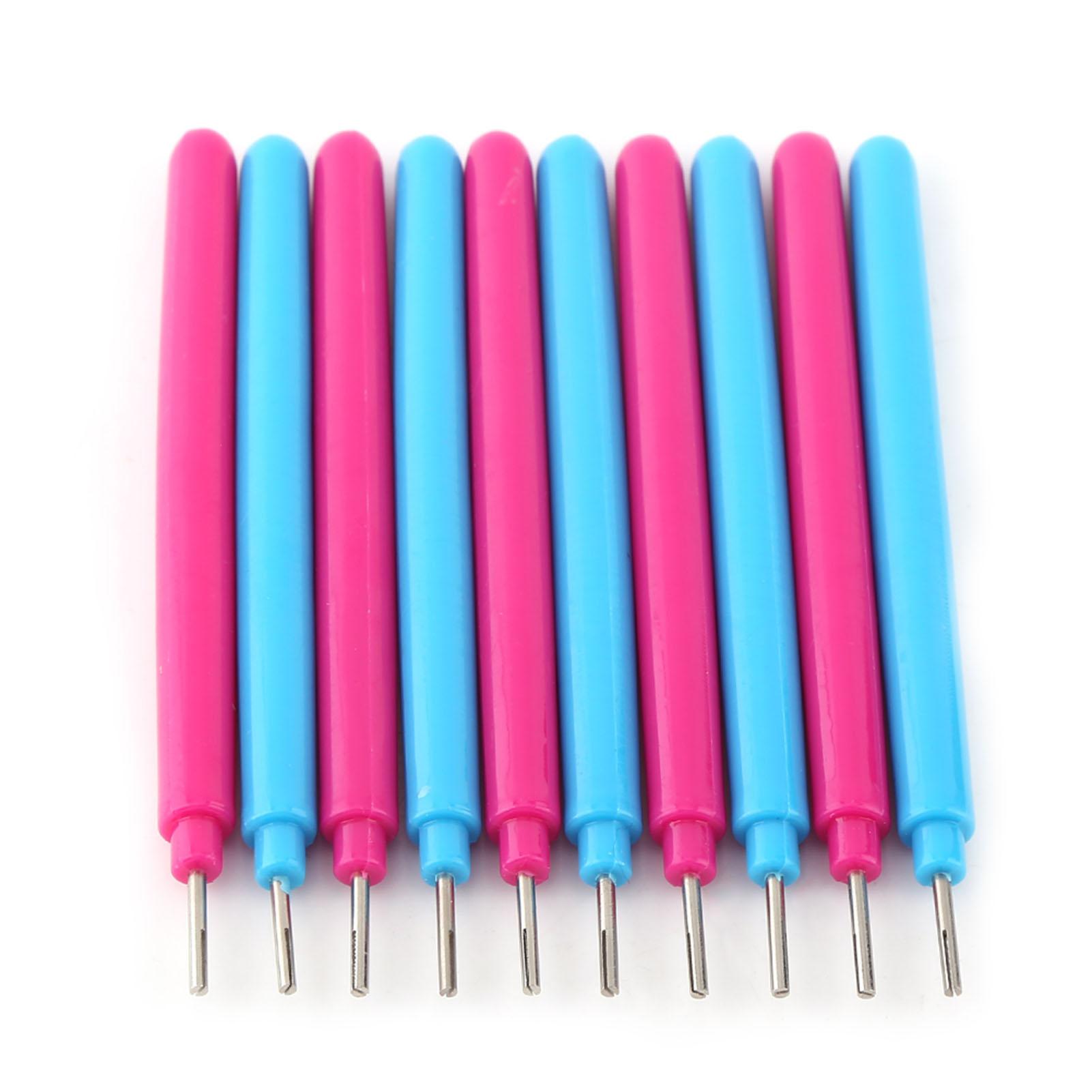 

Economic 10Pcs Papercarft Plastic Slotted Paper Quilling Tools DIY HandCraft Curling Pen New
