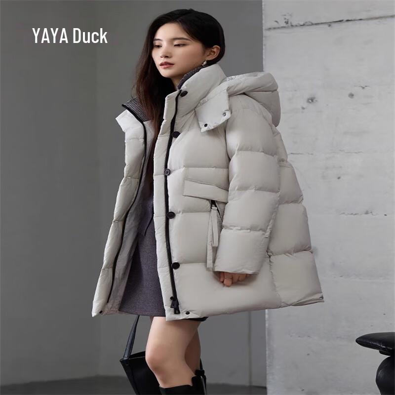 Yaya Women's Mid-Length Hooded Down Jacket