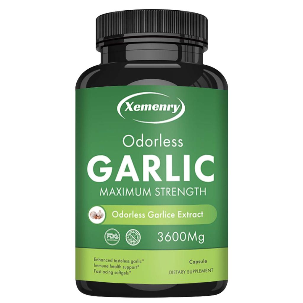 Tasteless Garlic Extract, All-natural, Immune Health Supplement, Lowers Cholesterol, Supports the Immune System