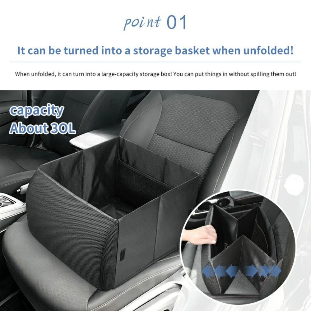 30L Capacity Foldable Car Storage Organizer Large Capacity Trunk Organizer  RV Interior