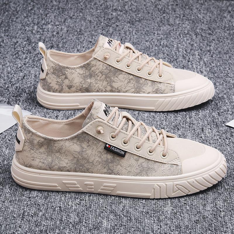 Plátěné pánské boty Podzimní trend Všestranné ležérní sportovní plátěnky Pánské prodyšné nazouvací trendy boty