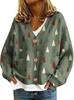 Shengmiao Women's 3D Print Cardigan: 2026 Early Spring/Autumn Knitwear