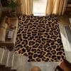 Klassische Leopardenmuster Teppichmatte Teppich - Schwarz Weiß Braun Tier Muster Heimdekoration für Wohnzimmer Schlafzimmer Schlafzimmer Dekor