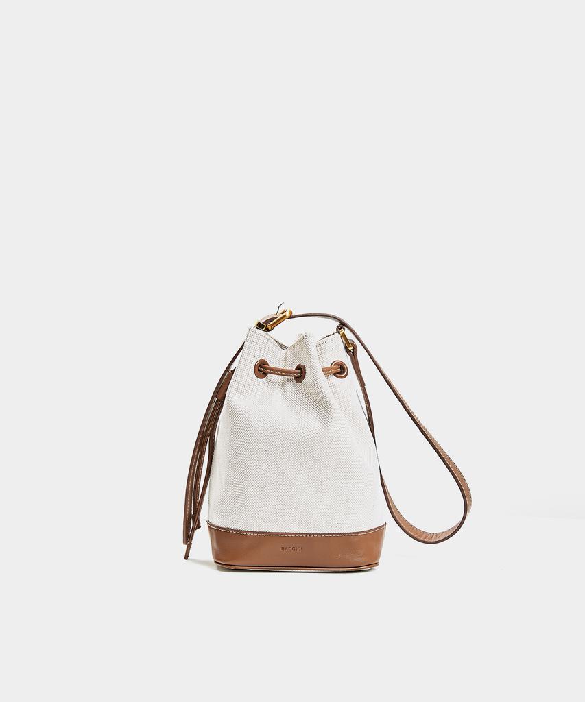 Badgigi Trowstring Canvas Bag, Beige