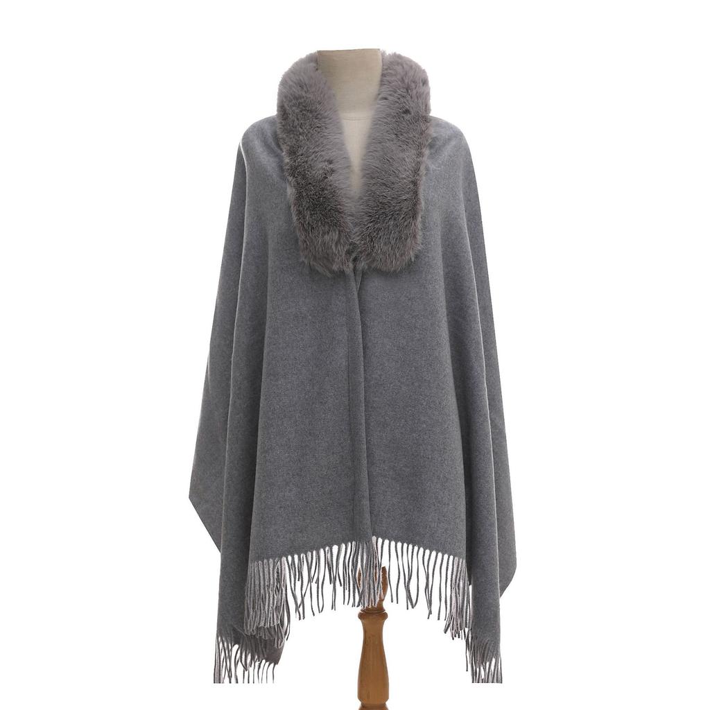 Damen Winter Strickschal, Lockerer und Warmer Umhang