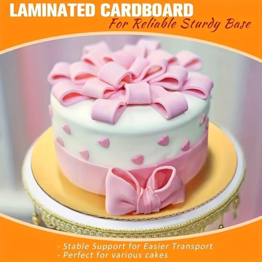 10pcs 6/8/10 Inch Round Cake Board Cardboard Dessert Tray Durable Cake Cardboard  Baking Cakes
