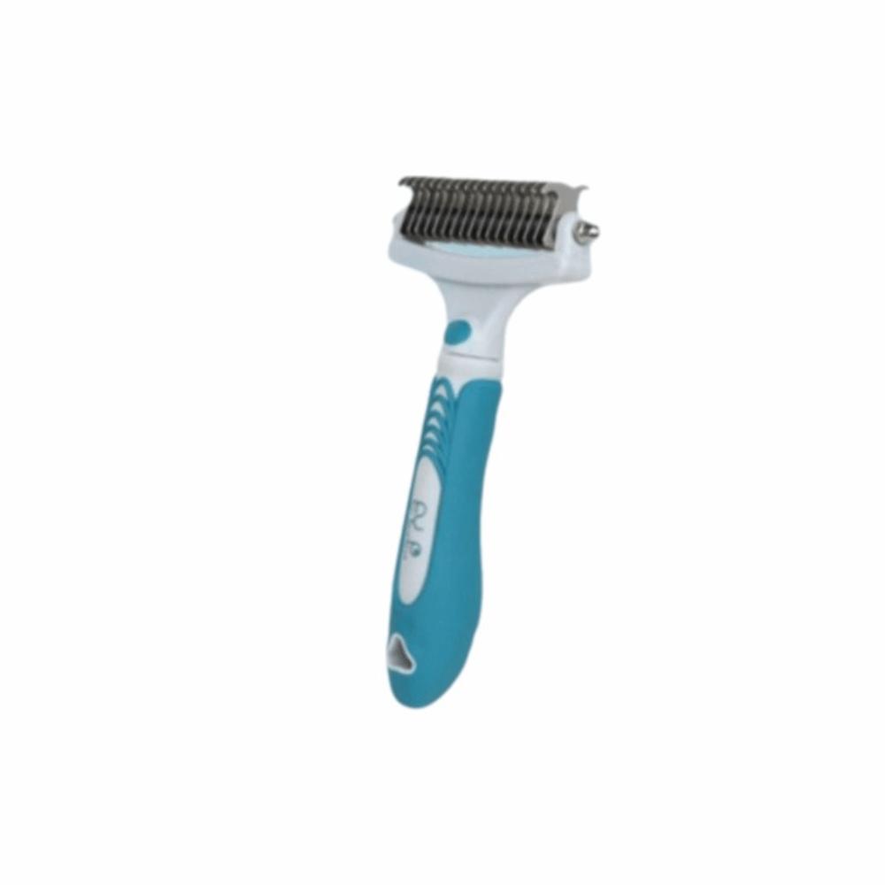 Professional Dog Knot Opening Comb Double-Sided Cat Cleaning Comb  Pet Grooming Tools зелёный