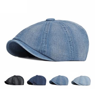 Autumn Cowboy Octagonal Hat Female British Beret Peaked Cap Retro Newsboy Hat for Men Gatsby Painters Hats Flat Cap Gorras Homme