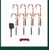 Cross-border Christmas Solar Star Candy Cane Lights for Outdoor Garden and Lawn