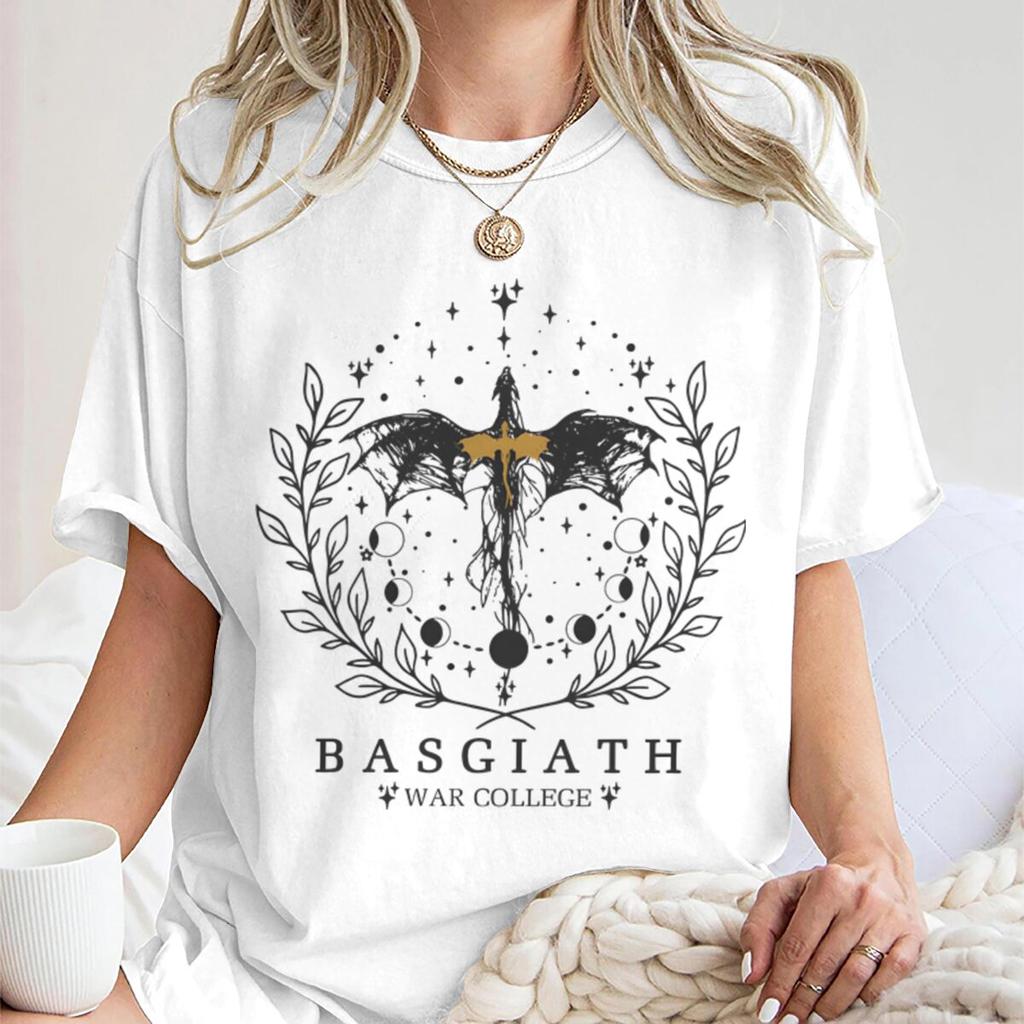 Bookish Dragon Basgiath War College Inspired Tshirt Vintage Fourth Wing Books Fan Unisex Unisex Bookishness Tee