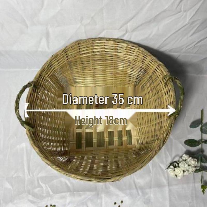 Handmade Bamboo Woven Egg Basket - Rice Washing & Storage Sieve
