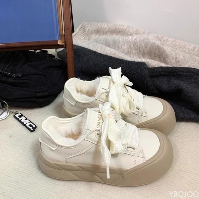 Fashion Thick soled big toe bread shoes winter thick women's warm simple comfortable daily casual lightweight cotton shoes