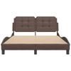 Bed Frame Without Mattress  Zadar  Brown 120 X 200 Cm Faux Leather