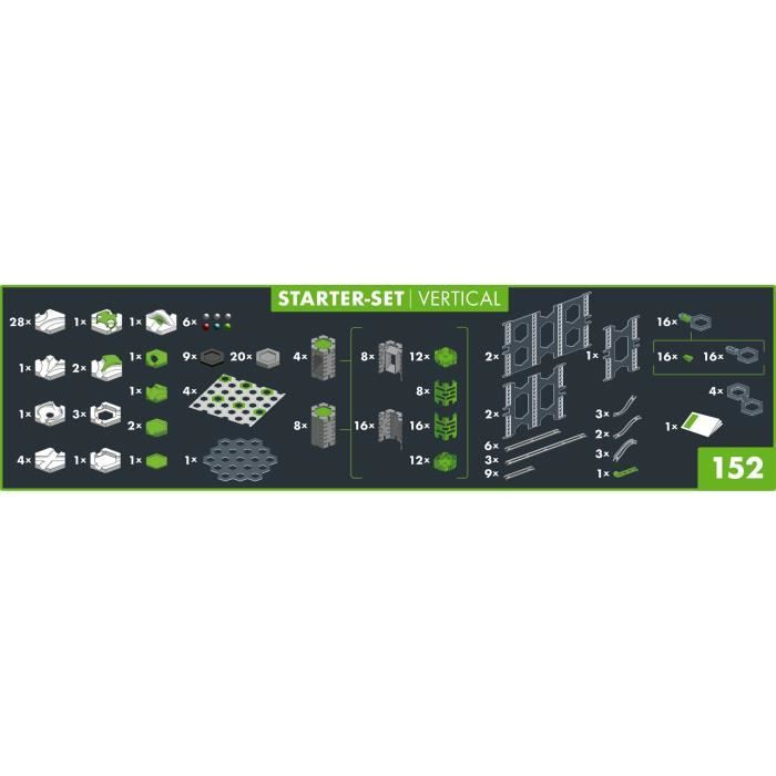 Gravitrax Pro Starter-Set Vertikal, 152 Teile-Kugelbahn, Bau-Kugelbahn, ab 8 Jahren, 22426, Ravensburger