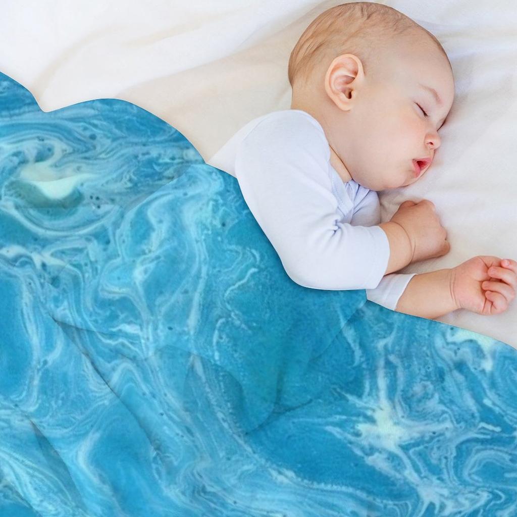 Ocean Turquoise Throw Blanket Luxury Brand Vintage Retros Hairy Blankets
