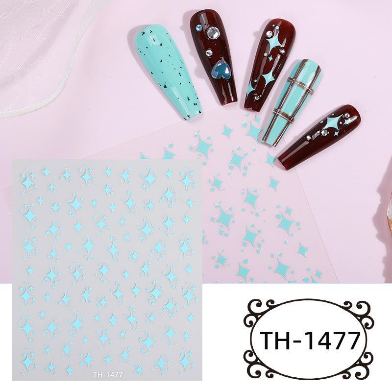 DIY Shiny Star Nail Art Sticker Adhesive Nail Art Star Nail Decal