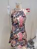Women's Feather Print Halterneck Camisole Vacation Dress - Spring/Summer Collection 2026