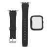40mm Replacement Watchband Adjust Size PC Protective Case TPU Watch Strap for Iwatch Black