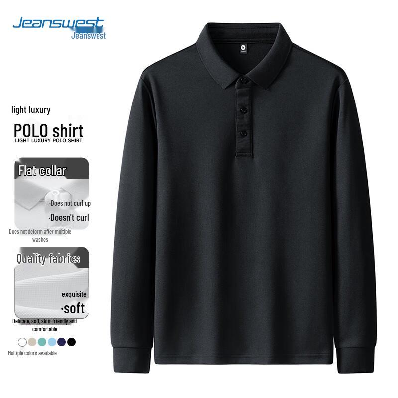 Jeanswest Men's Long Sleeve Polo Shirt