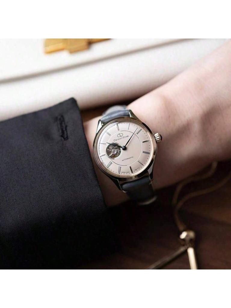 Classic stylish women's automatic wristwatch dial leather strap, RE-ND0011N00B. perfect accessory business gatherings coordination, it excellent