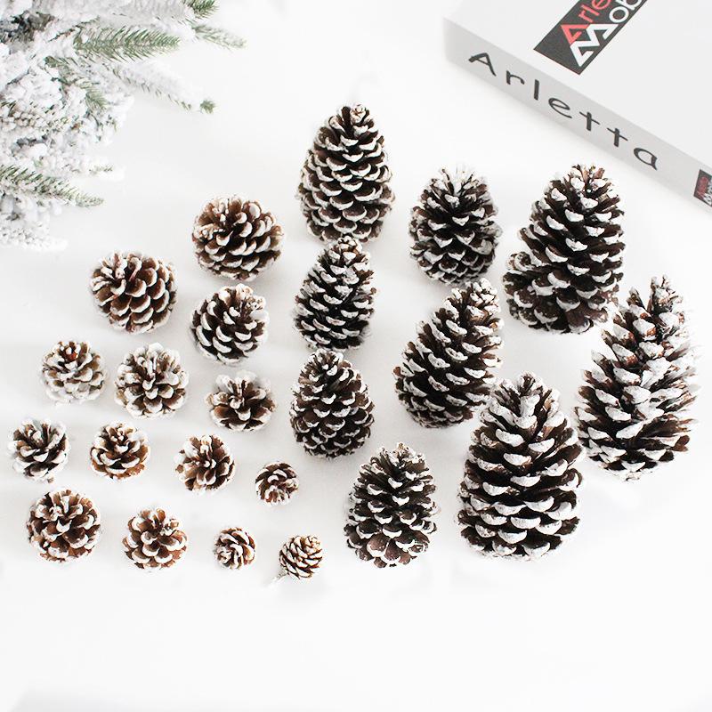 DIY Christmas Tree Decor: Bleached Pine Cones & Dried Flowers with Cedar and American White Pine Cones