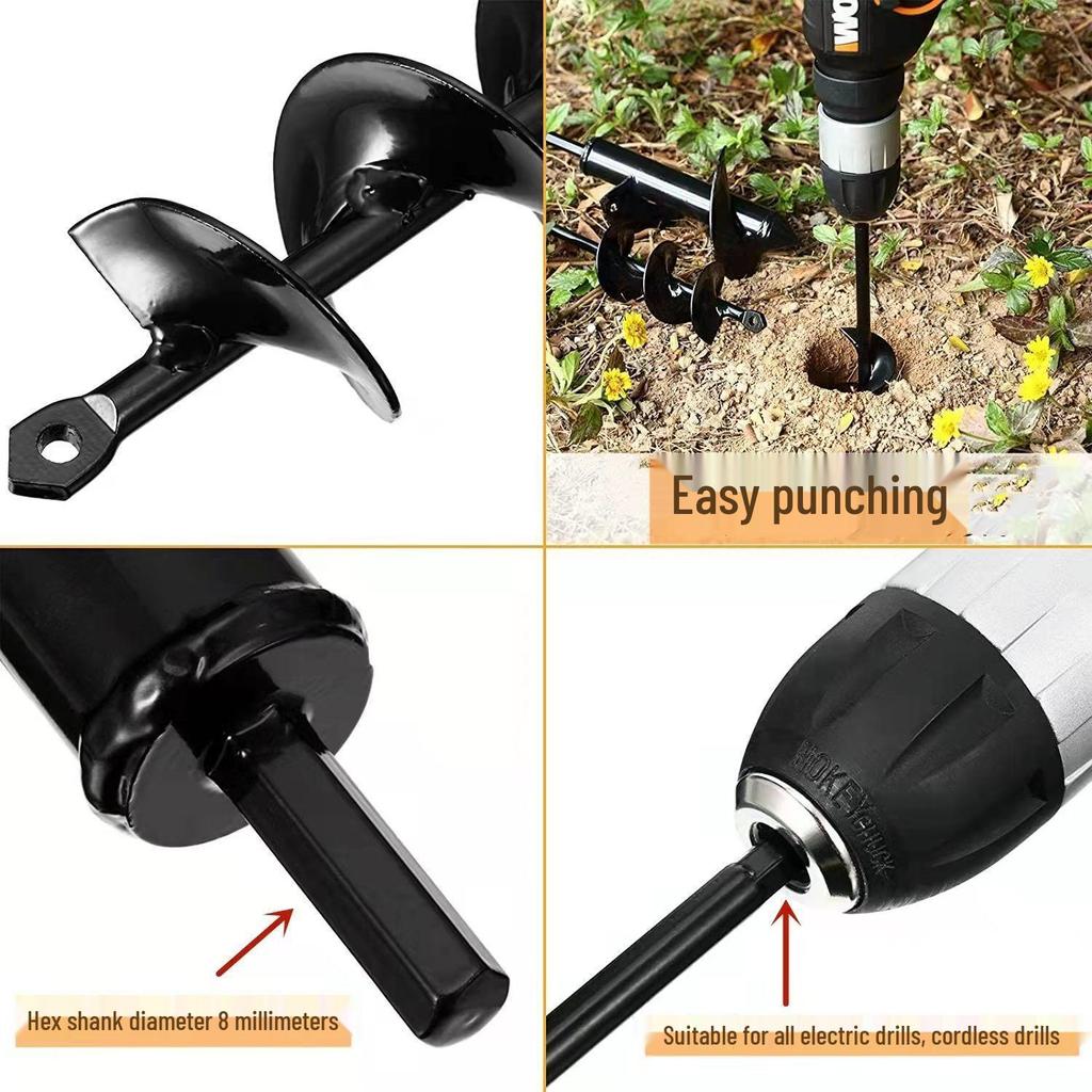 Rechargeable Electric Earth Auger Drill Bit for Planting