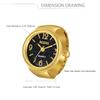 JEWELRYWE Antique Ring Watch Free Size Waterproof Ladies Analog Gold Color Ring Watch Birthday Anniversary Valentine's Day Ring Watch White Day Gift
