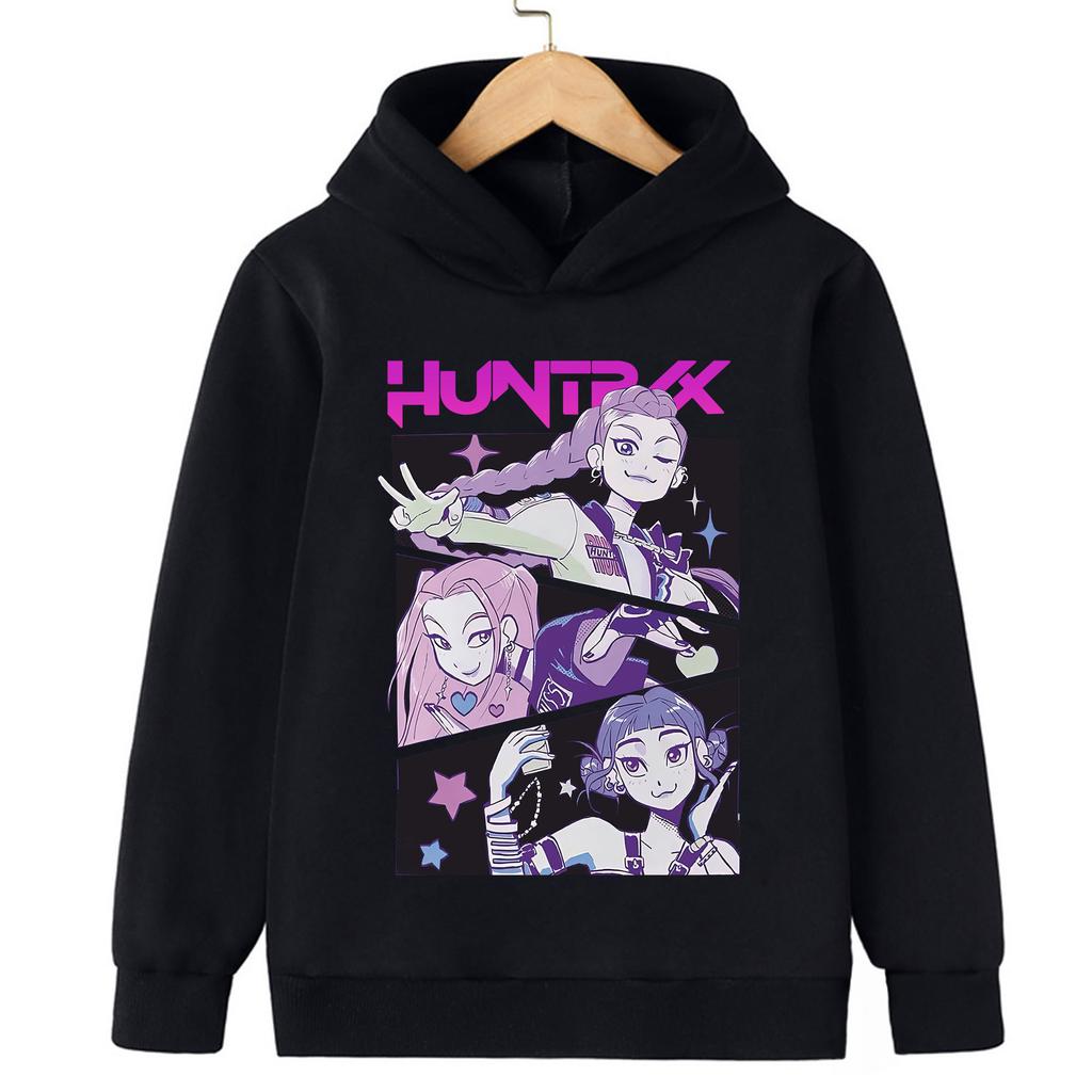 Winter 2025 Kpop Demon Hunter Printed Hooded Sweatshirt Harajuku Women's Top Girls Gift Fan Clothes Fashion Pullover Sweatshirt