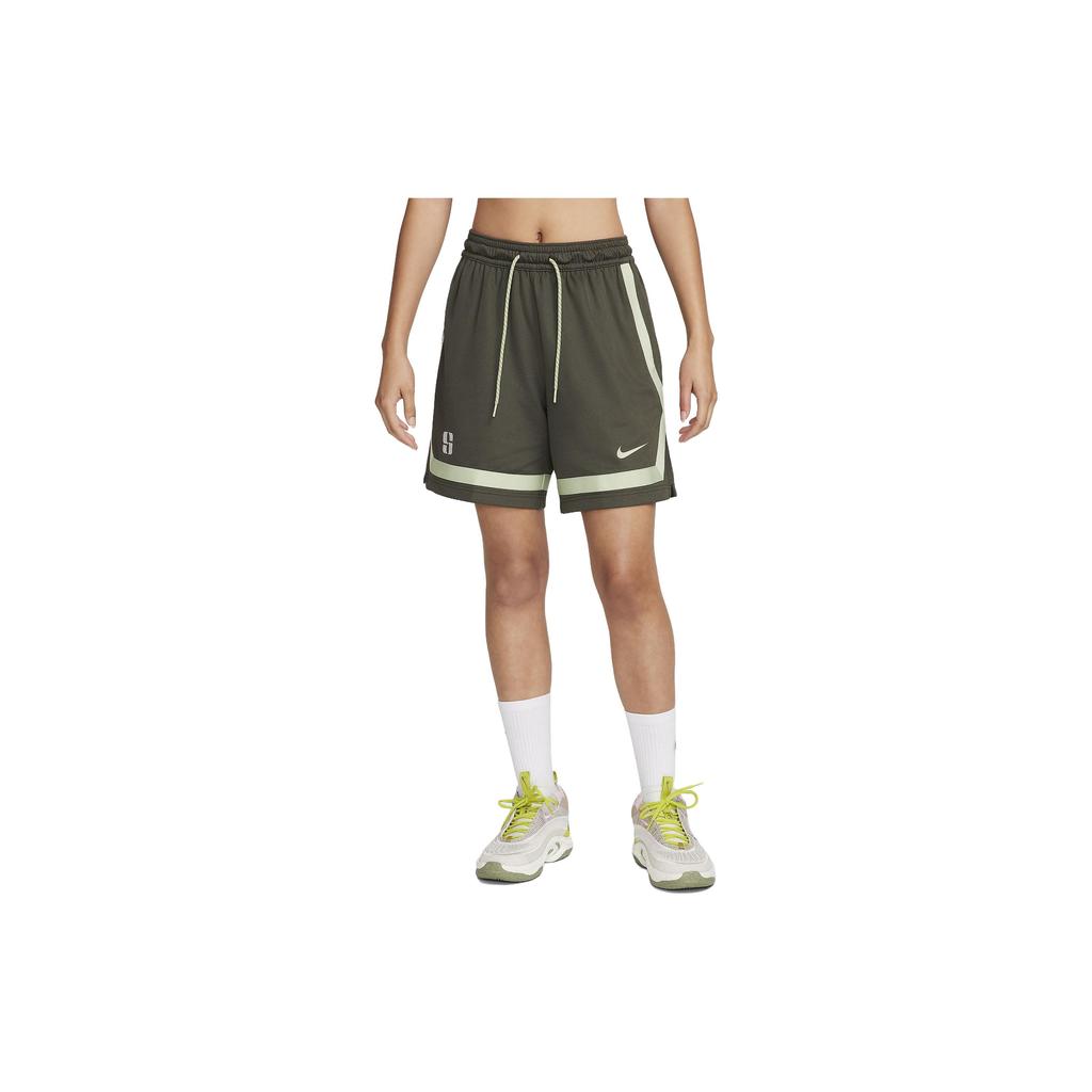 Nike Embroidered Letter Loose Casual Shorts Women Bottoms Green FB8425-325