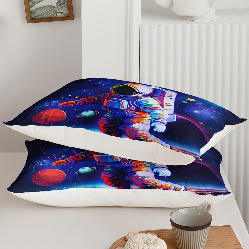 3Pcs Astronaut Comforter Set Space Bedding Set Twin Outer Space Astronaut Comforter Set Galaxy Astronaut Space Bedding