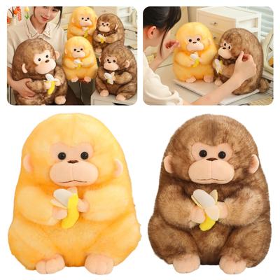 Gorillas Ban-ana Monkey Doll Soft PP Cotton Filling Home Decor