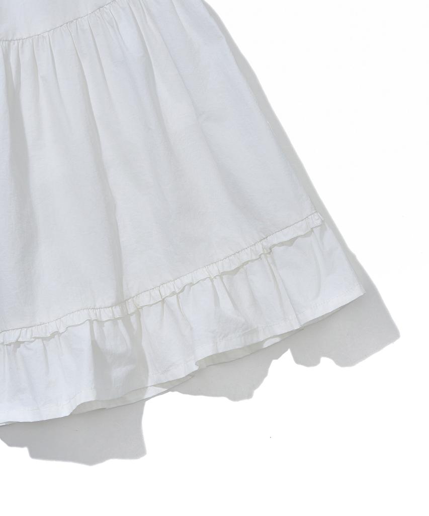 Yuhee Tiered Lace Midi Skirt_White