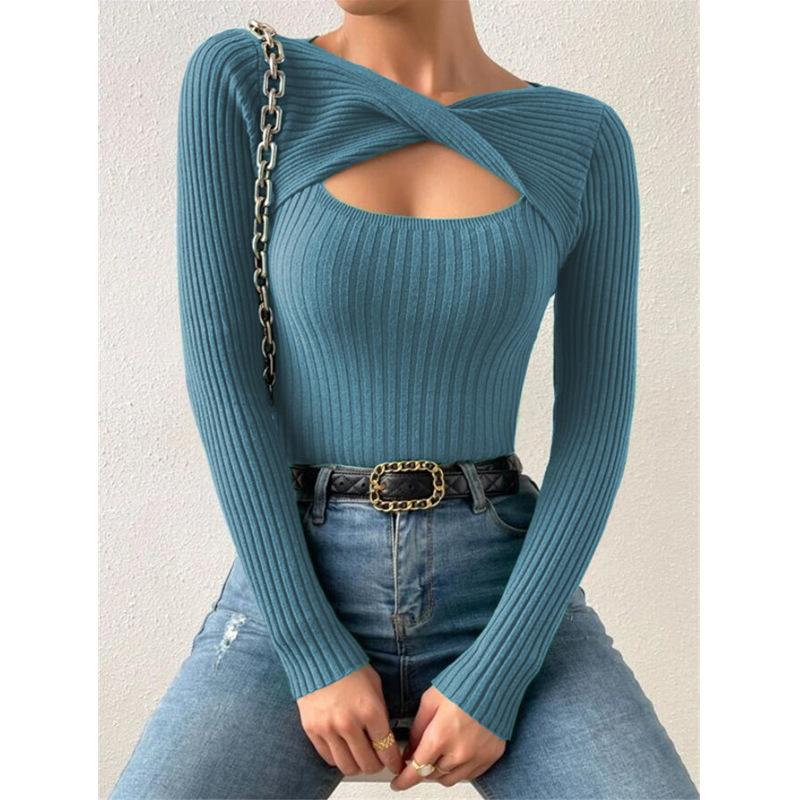 Fashion Fall Casual Womens Yyfs Winter Solid Color Print Long Sleeve Sweaters