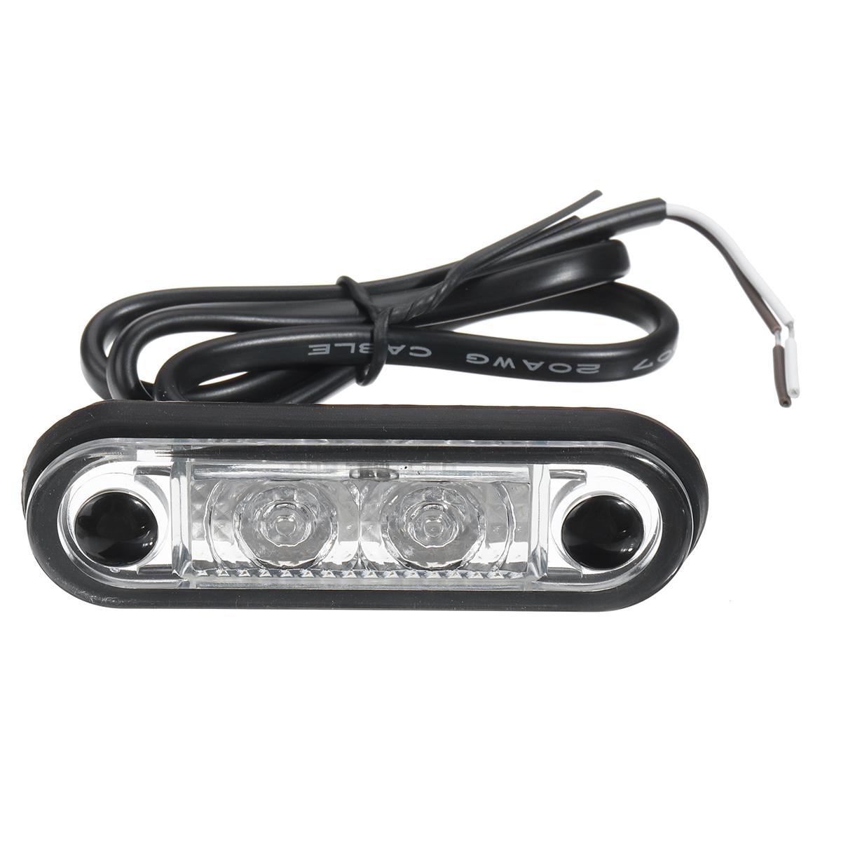 Luci Indicatore Laterale Ovali Bianche 6.3cm 12V Well-goal-confezione 4 Luci LED Ovali Bianche Per Camion - Indicatori Laterali Trasparenti Fari LED Rimorchio Impermeabili - Foto 7