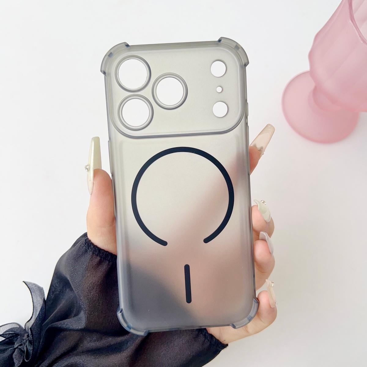 

Four Corners Anti-fall Matte Clear For Magsafe Phone Case for iPhone 17 Air 16 E 15 14 Plus 13 12 Pro Max Magnetic Charge Cover iPhone 12