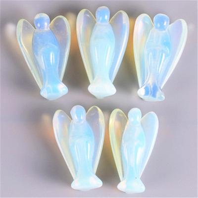 Spirituele edelsteen helende beschermopaal steen gesneden engel reiki paranormaal geschenk