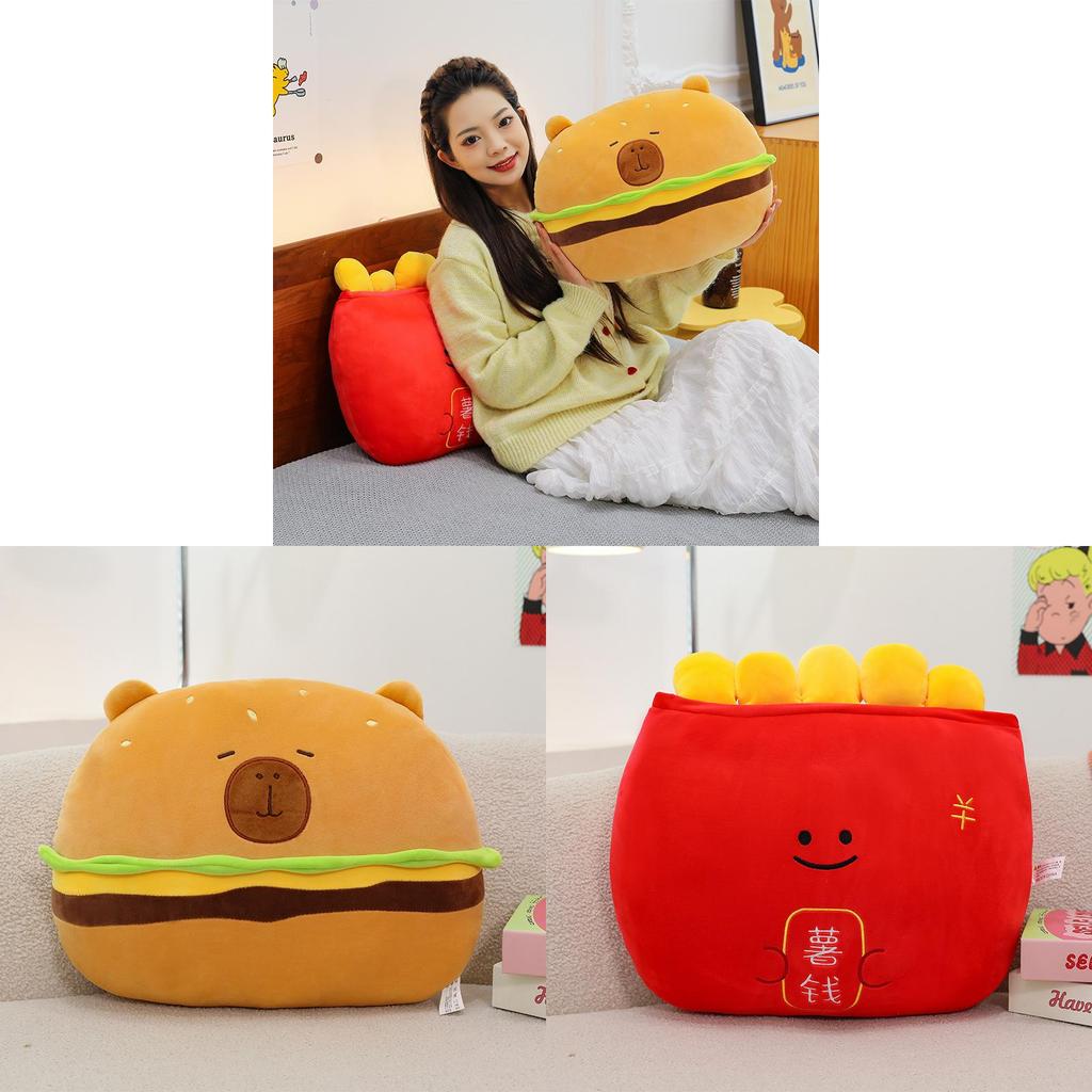 Water Porcupine Hamburger Plush Toy Coin Pouch Bed Headrest Sofa Cushion For Living Room Decor