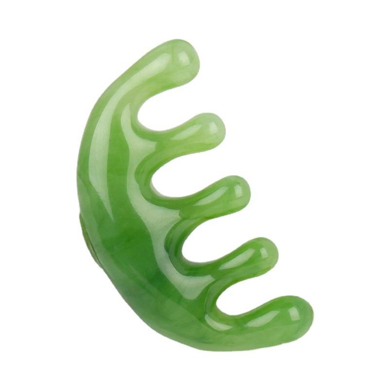 Gua Sha scraping board Comfort Brown massager hair scalp Makeup wide-toothed comb,for body head facial resin