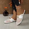 Women's Mary Jane Mesh Flats, Breathable Fishnet Slip-On Mules, Wholesale Peep-Toe Slippers In Stock