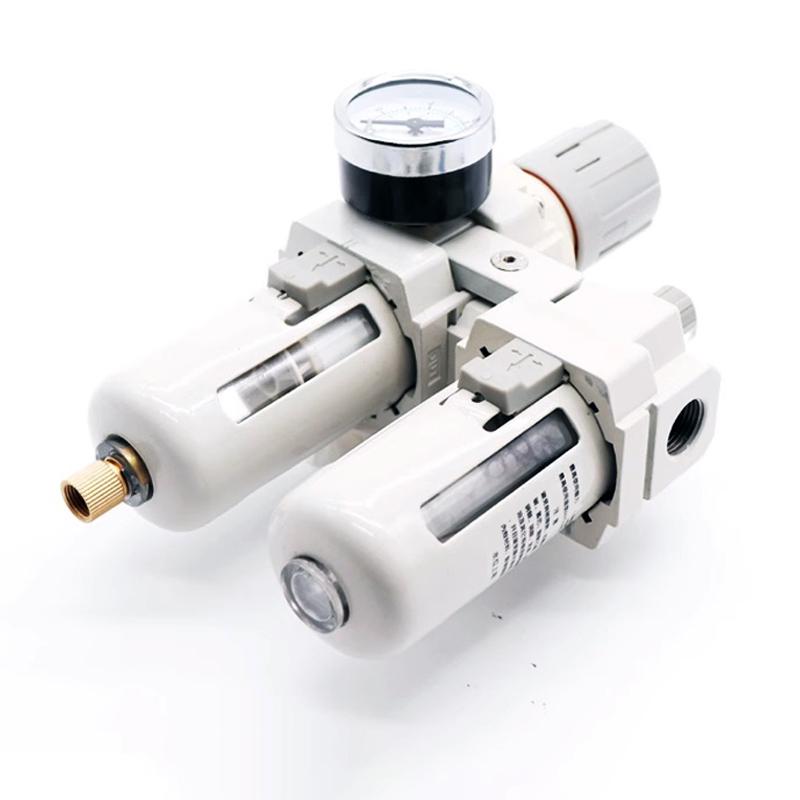 Metallic AC2010-02 AC3010-03 AC4010-04 Pneumatic Pressure Regulator Oil Water Separator Manual Drainage Compressor Air Filter.